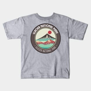 Beauty of Glacier National Park in Japanese Vibes Kids T-Shirt